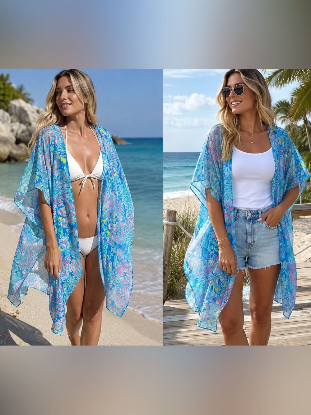 Hibluco Floral Kimono